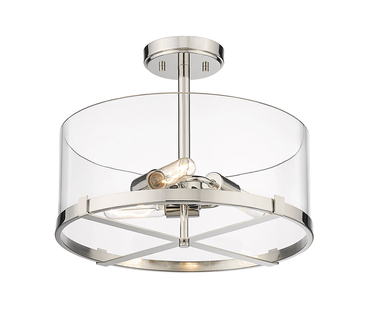 Semi-plafonnier Callista Nickel poli – vue 5