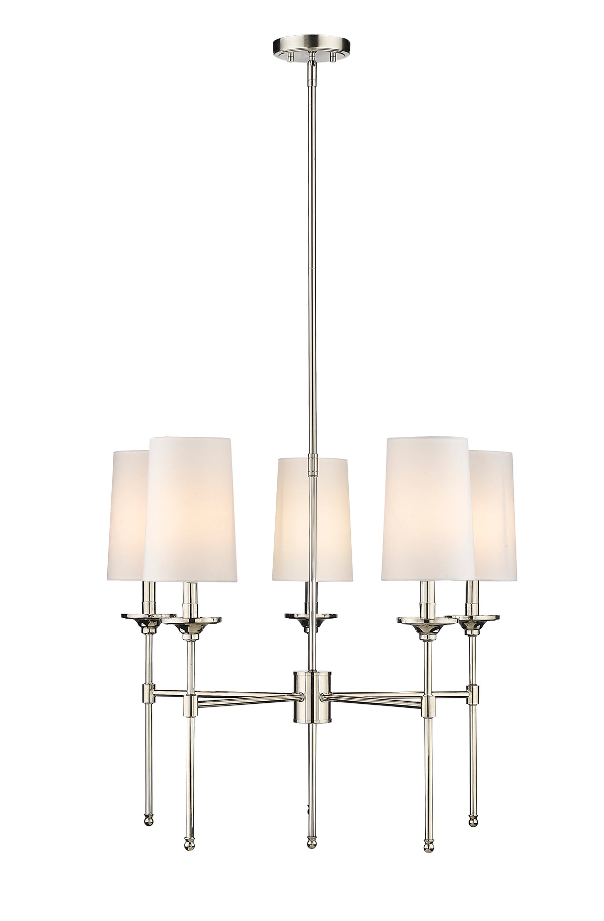 Lustre Emily Nickel poli, nombre ampoules 5 – vue 4
