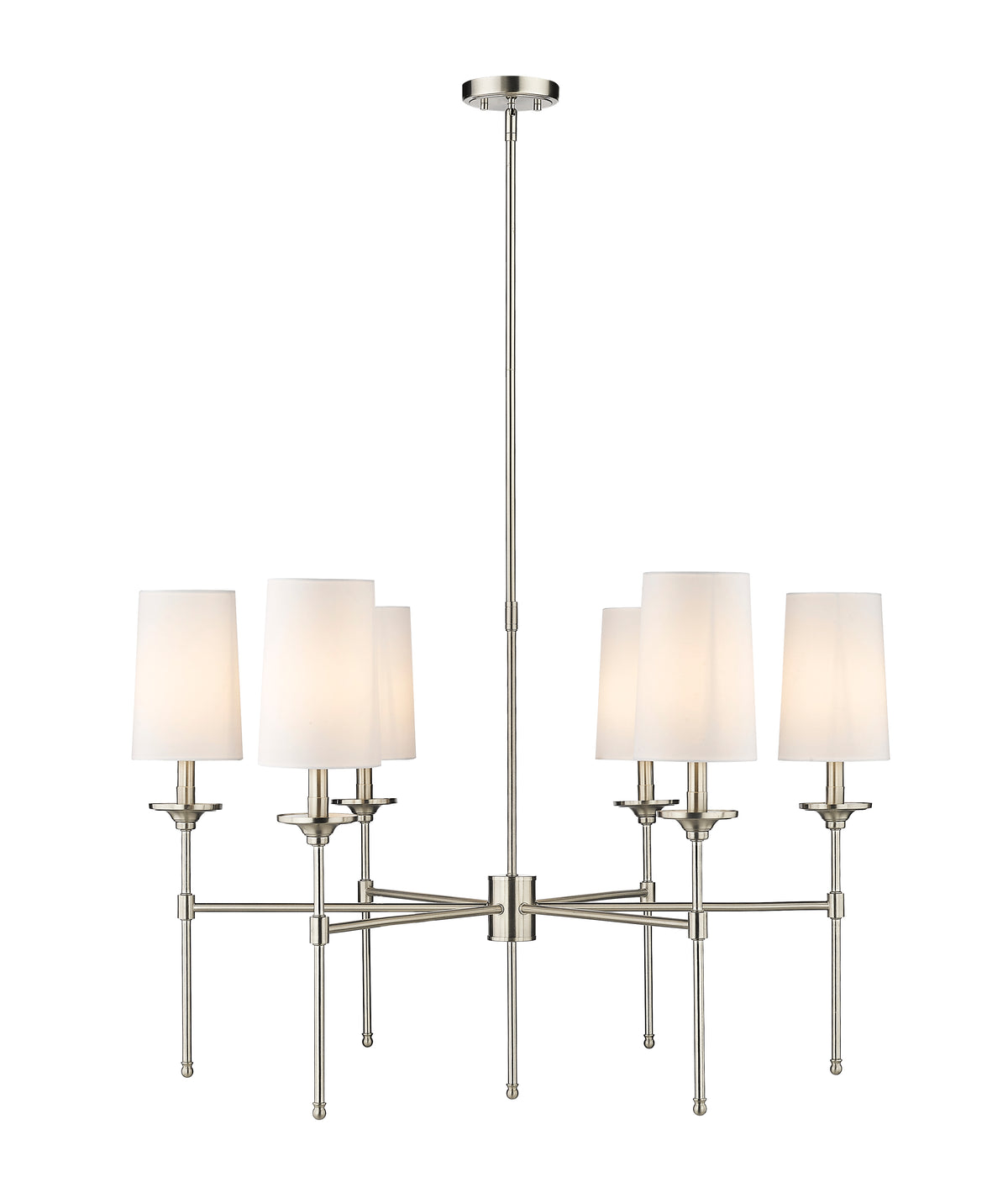 Lustre Emily Nickel brossé, nombre ampoules 6 – vue 4