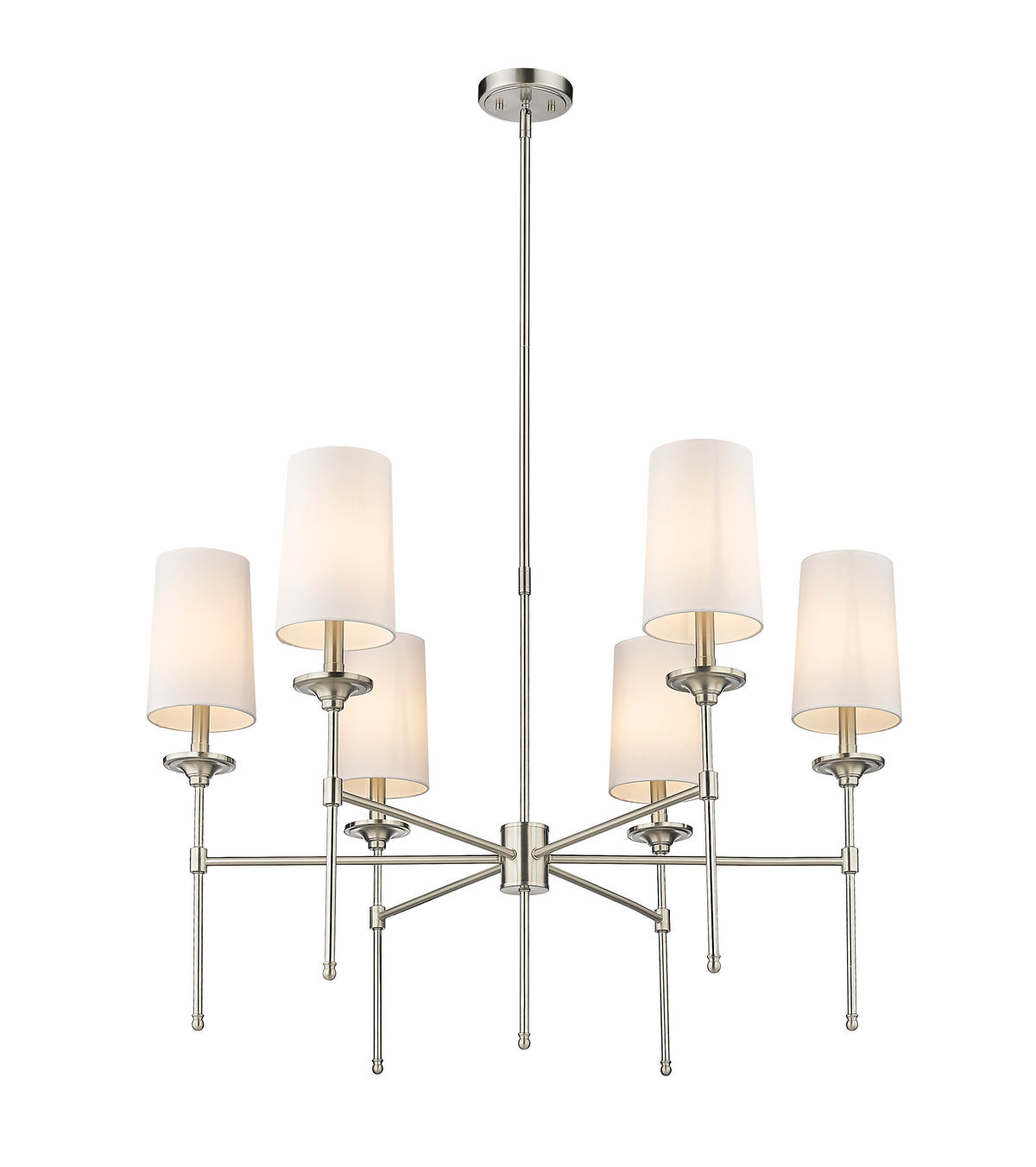 Lustre Emily Nickel brossé, nombre ampoules 6 – vue 5