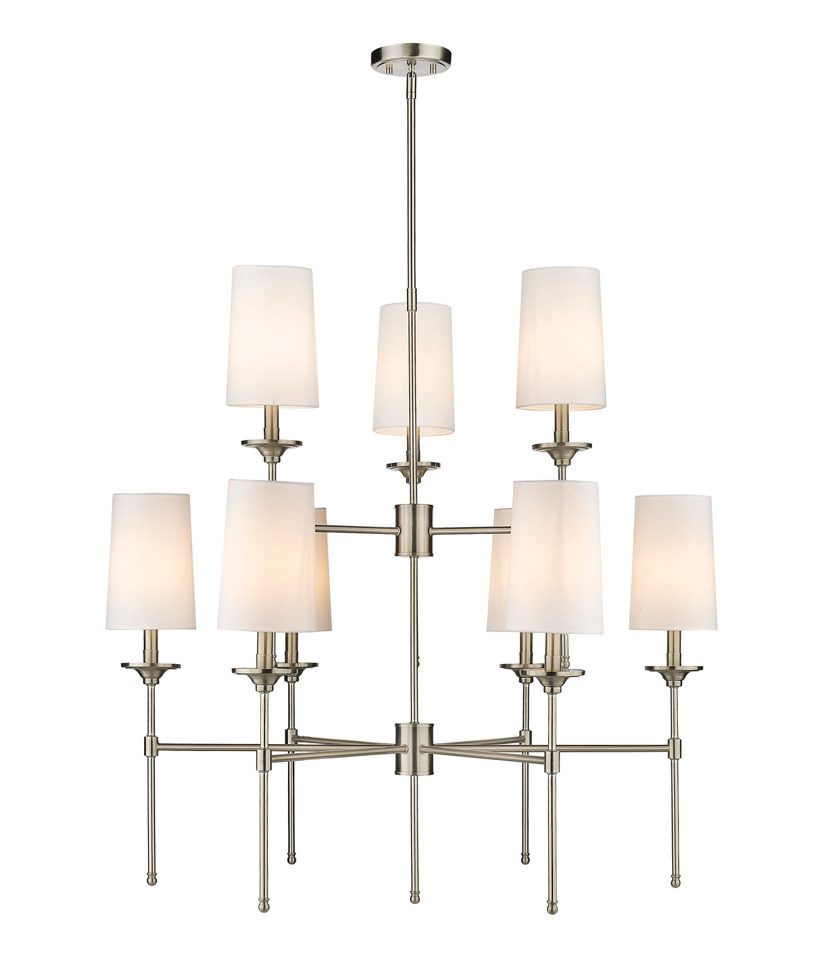 Lustre Emily Nickel brossé, nombre ampoules 9 – vue 4