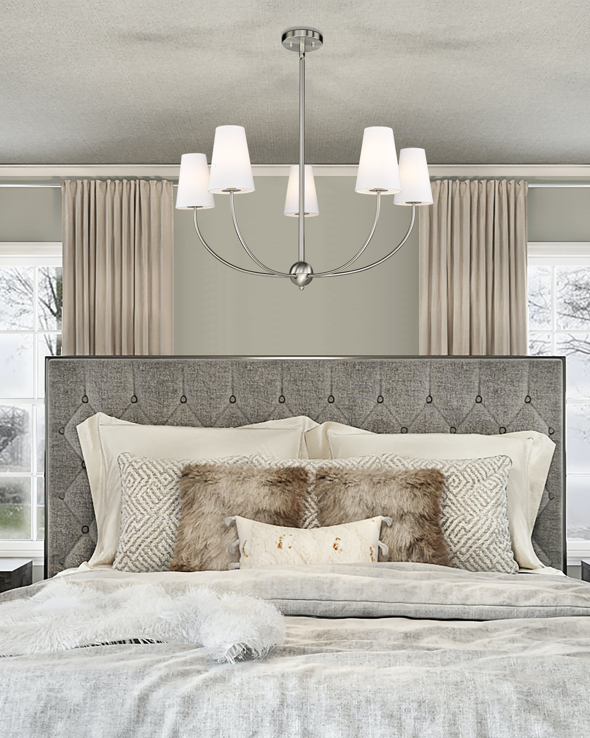 Lustre Shannon Nickel brossé, 32" – vue 3