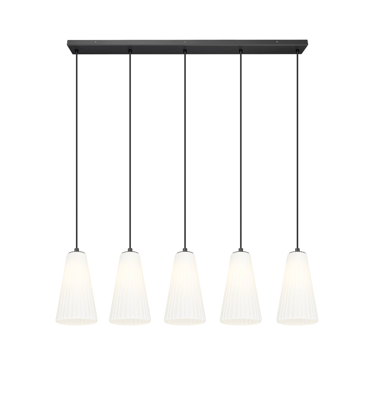Suspension linéaire multiple Farrell Noir mat, 6", nombre ampoules 5 – vue 4