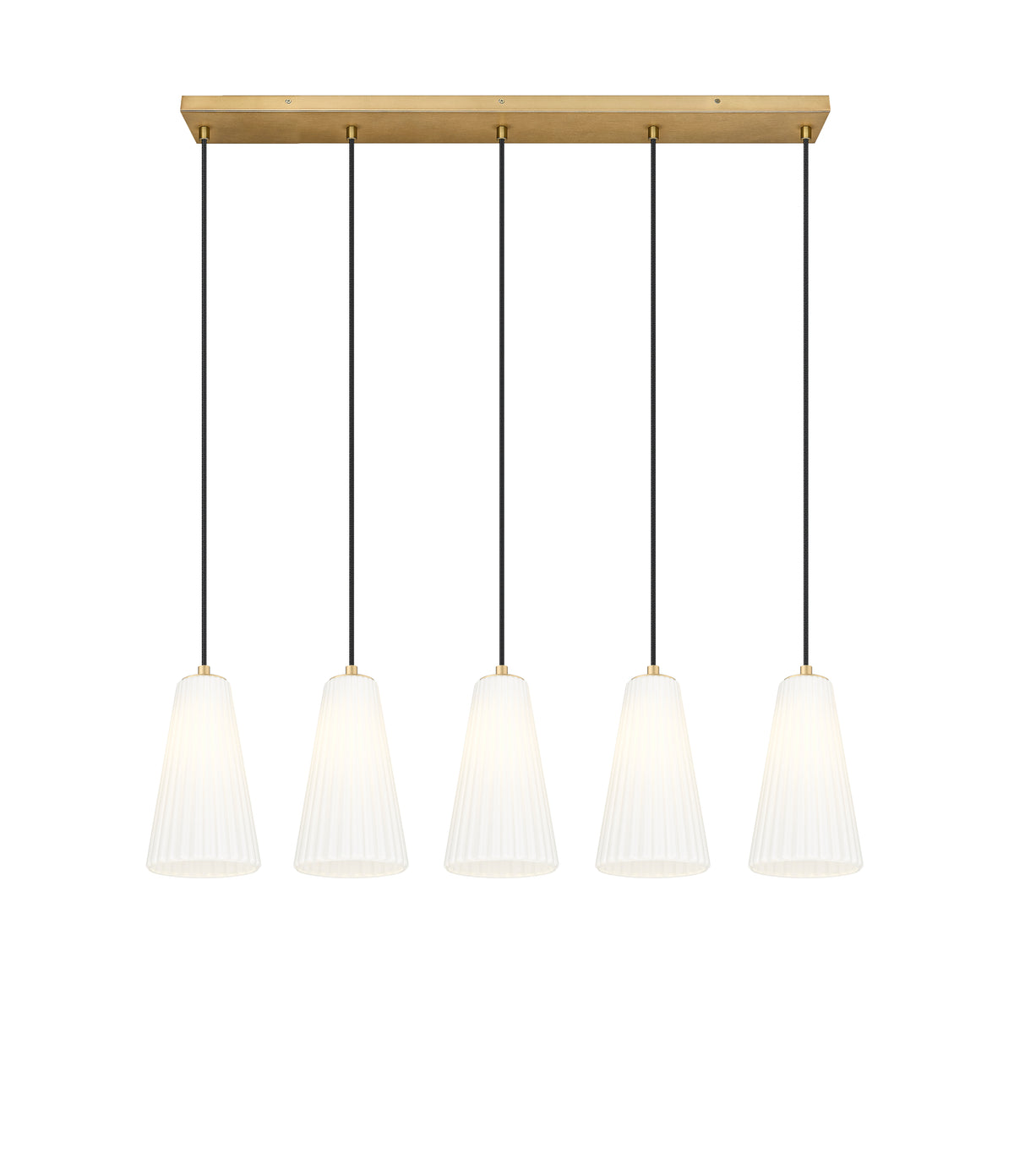 Suspension linéaire multiple Farrell Or moderne, 6", nombre ampoules 5 – vue 4