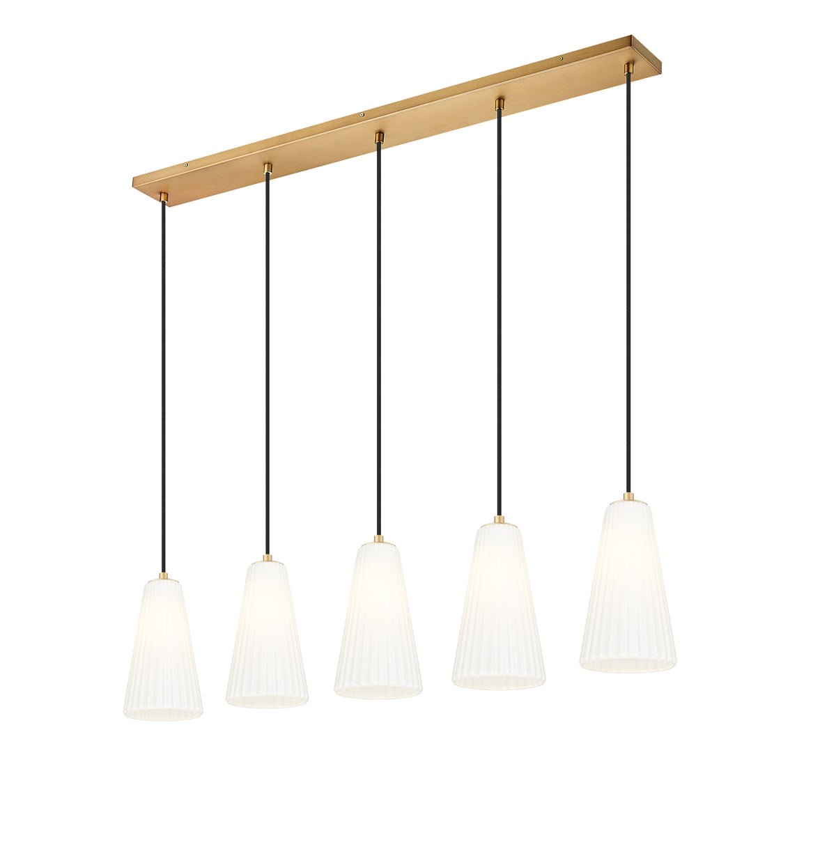 Suspension linéaire multiple Farrell Or moderne, 6", nombre ampoules 5 – vue 5