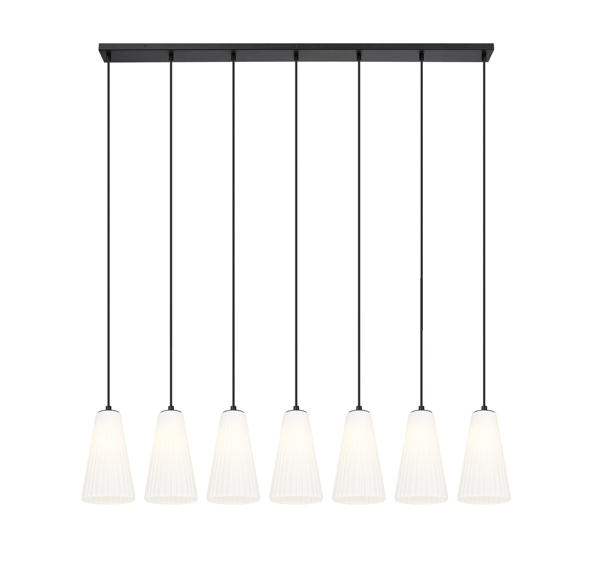 Suspension linéaire multiple Farrell Noir mat, 6", nombre ampoules 7 – vue 4