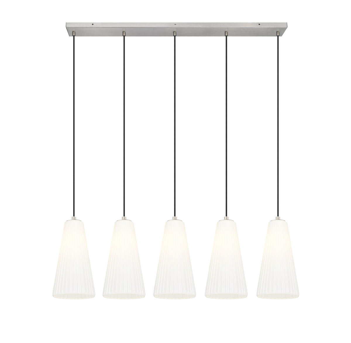 Suspension linéaire multiple Farrell Nickel brossé, 7 1/4", nombre ampoules 5 – vue 4