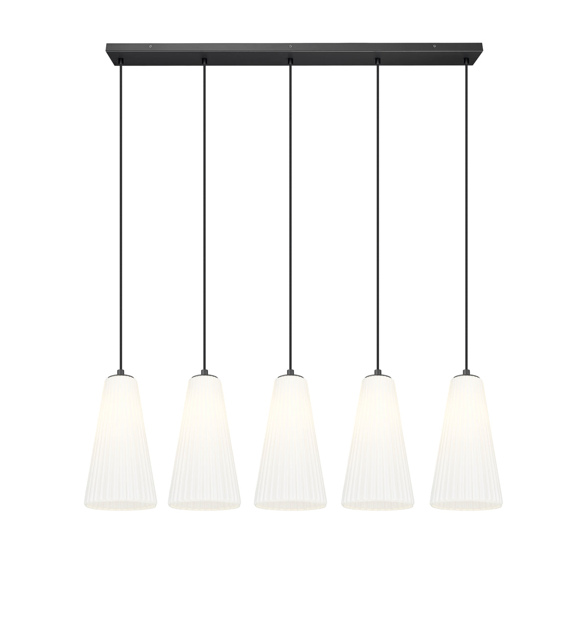 Suspension linéaire multiple Farrell Noir mat, 7 1/4", nombre ampoules 5 – vue 4
