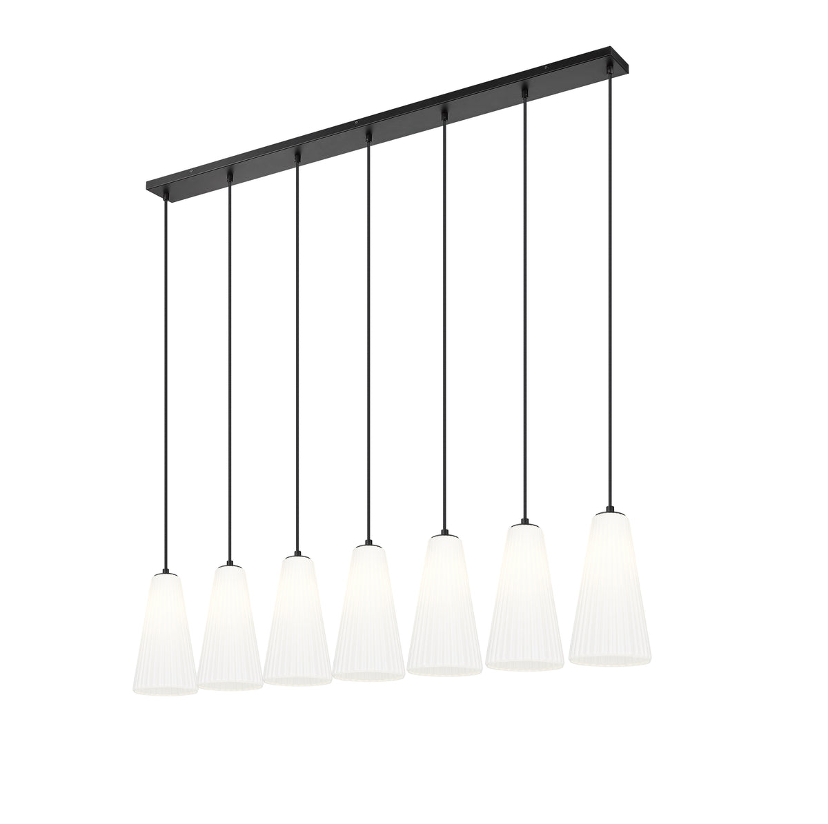 Suspension linéaire multiple Farrell Noir mat, 7 1/4", nombre ampoules 7 – vue 5