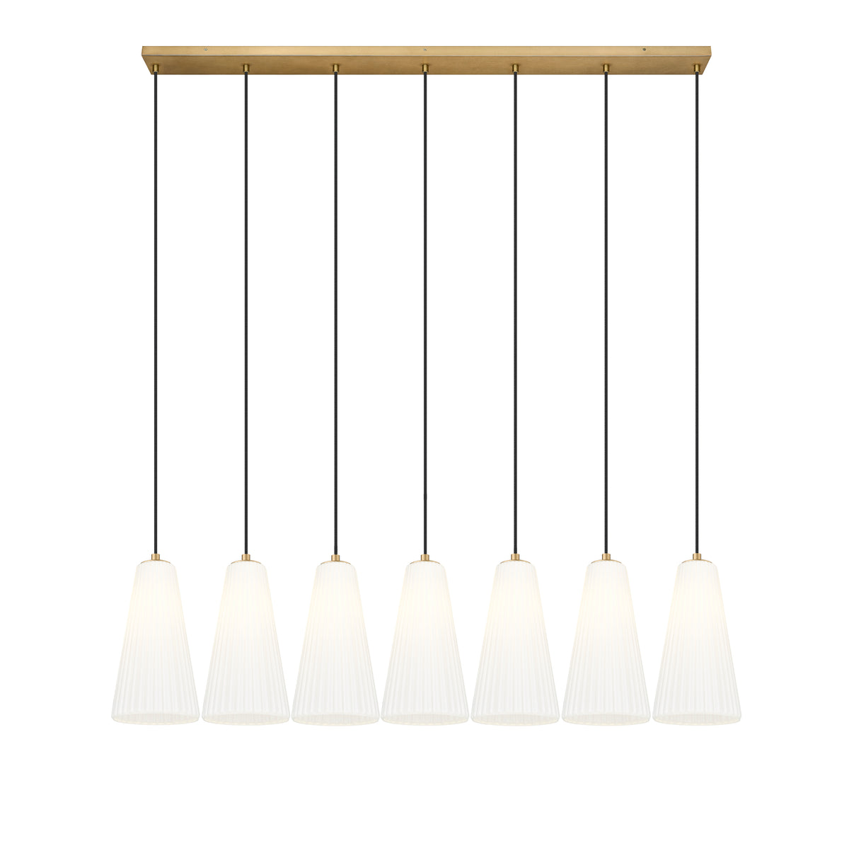 Suspension linéaire multiple Farrell Or moderne, 7 1/4", nombre ampoules 7 – vue 4