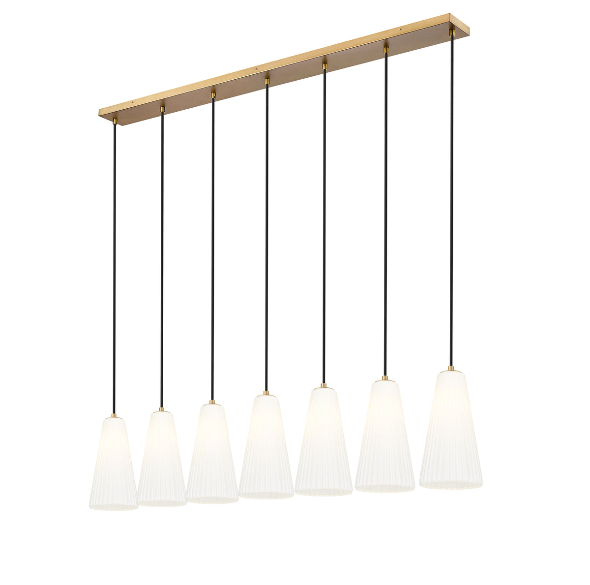 Suspension linéaire multiple Farrell Or moderne, 7 1/4", nombre ampoules 7 – vue 5