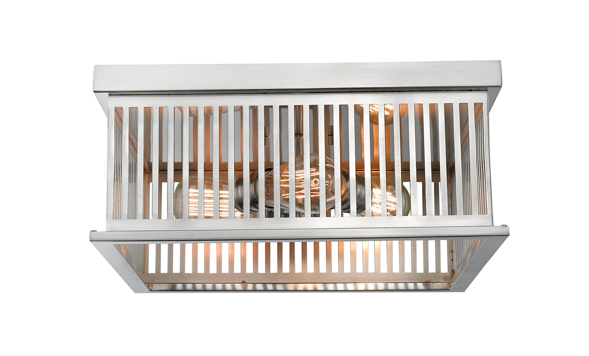 Plafonnier carré Camellia Nickel brossé, 15" – vue 2