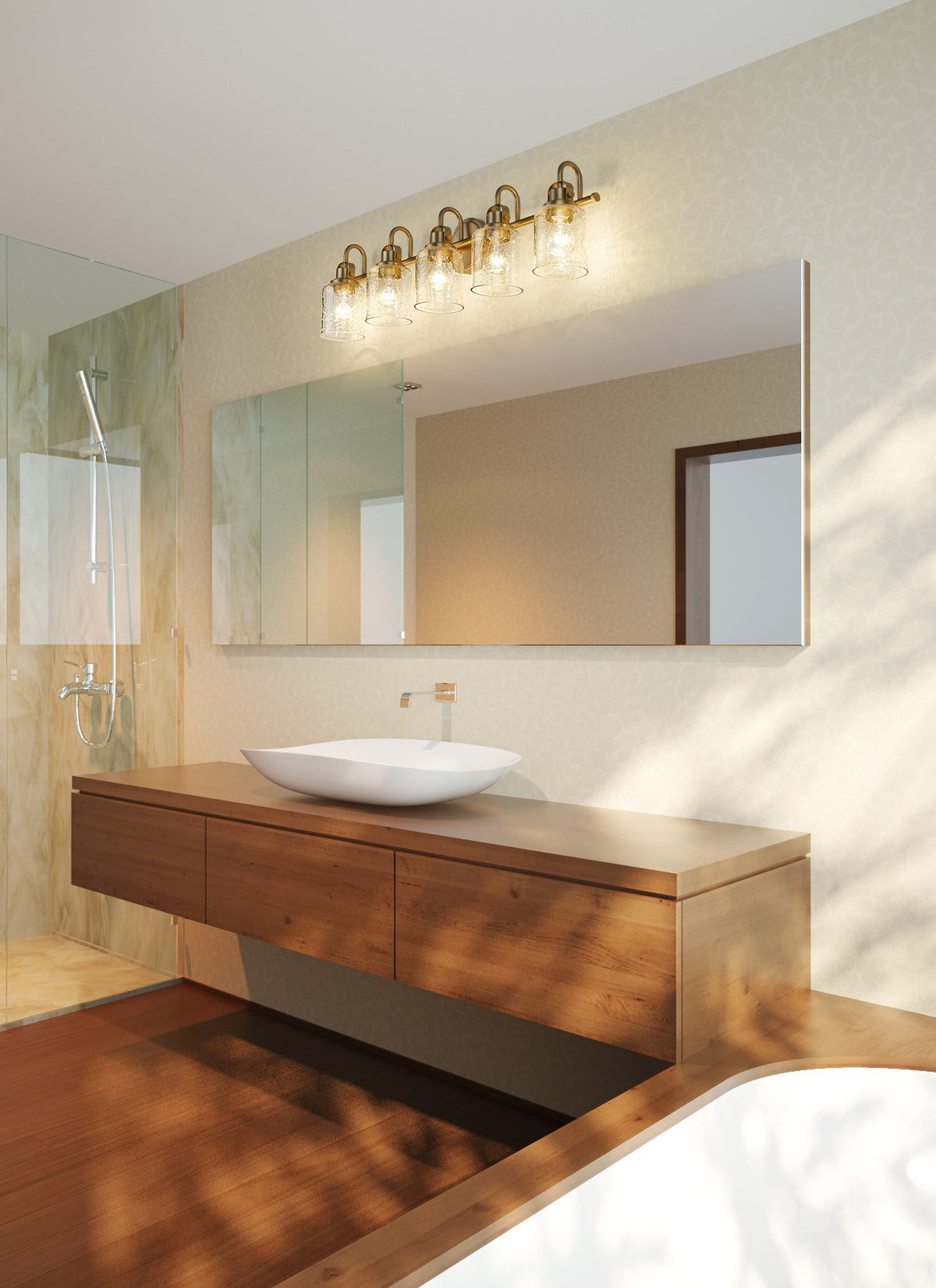 Luminaire de vanité Kinsley Or héritage, 35" – vue 2