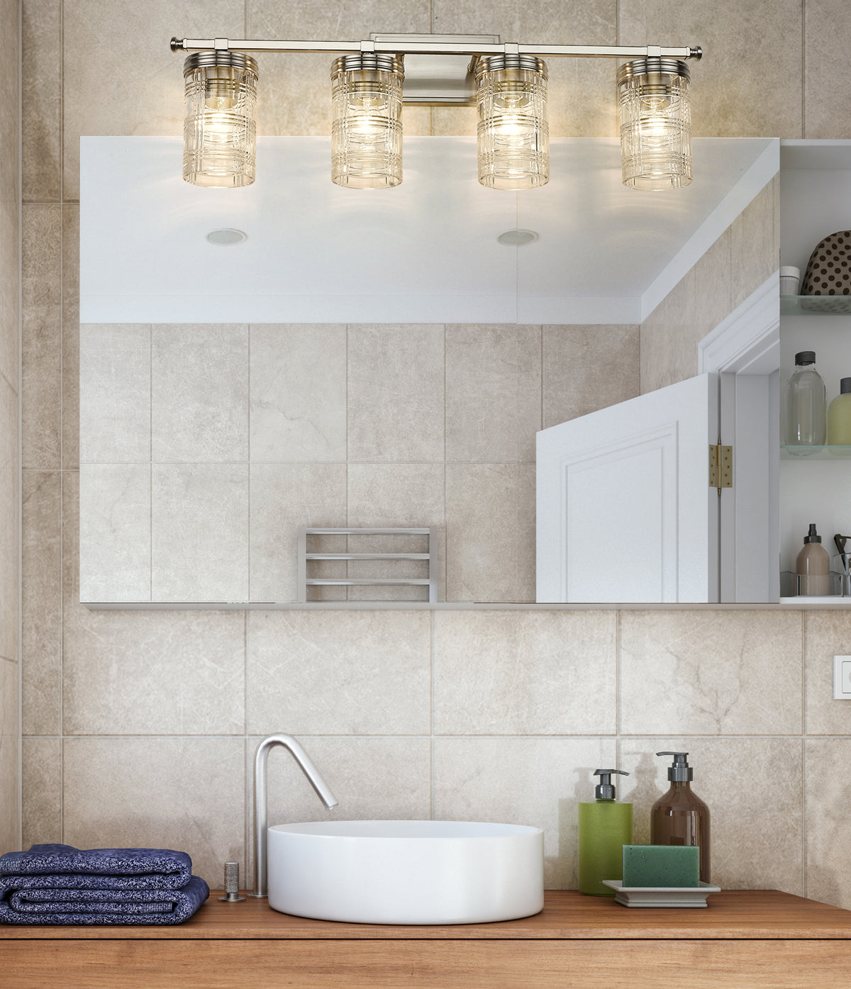 Luminaire de vanité Archer Nickel brossé, 32 3/4" – vue 3