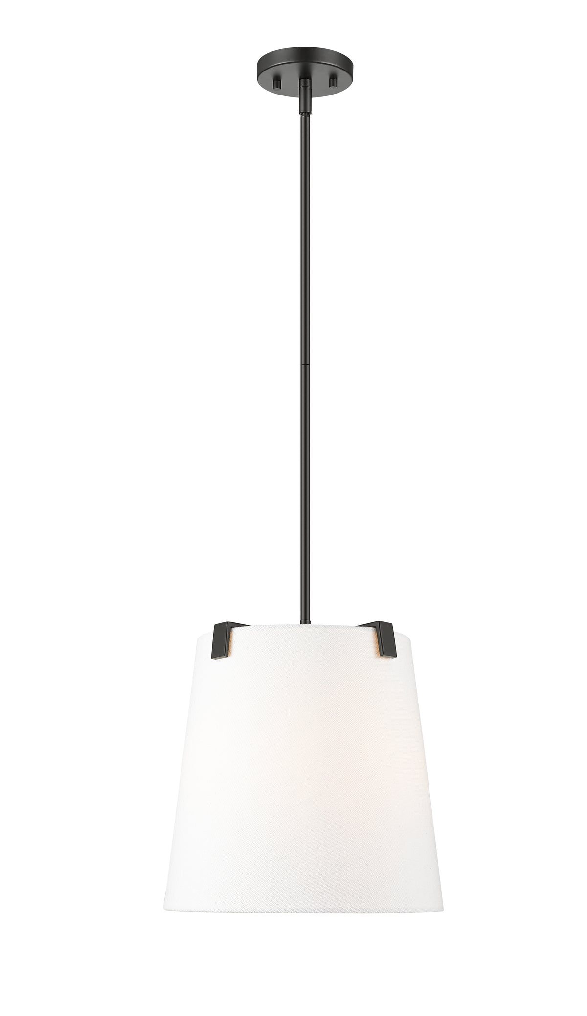 Suspension Weston Noir mat, Lin blanc, 13" – vue 4