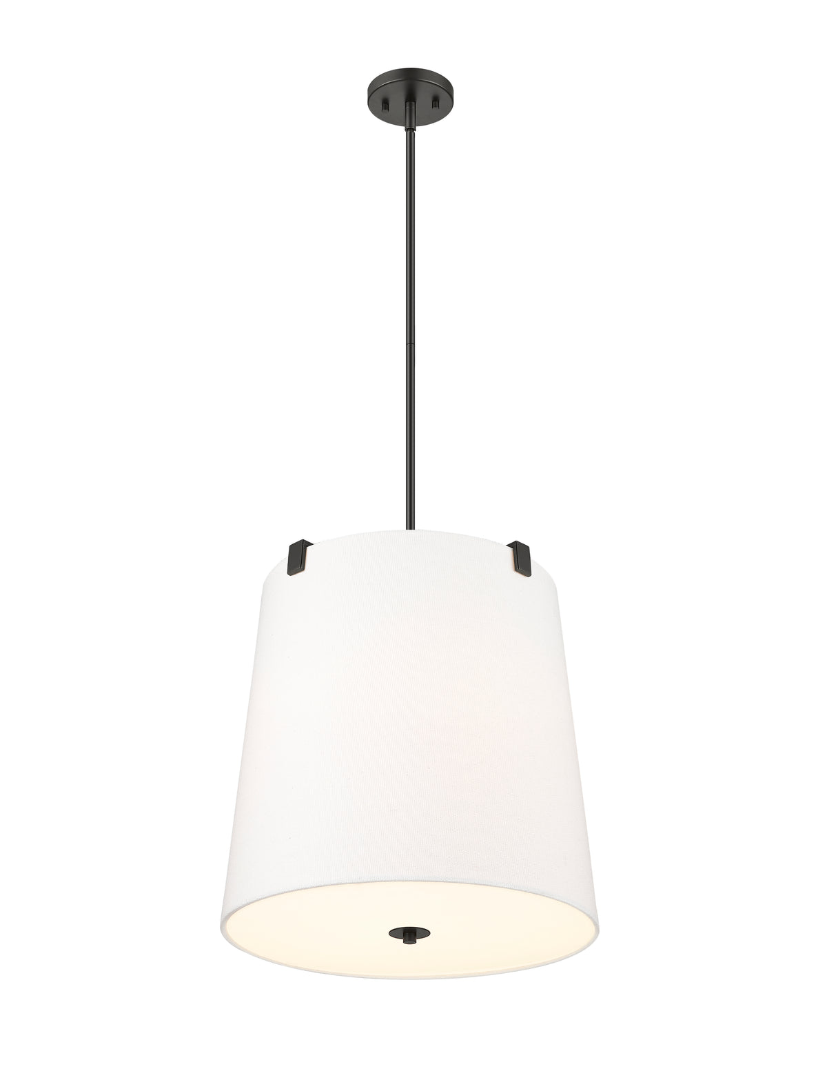 Suspension Weston Noir mat, Lin blanc, 18" – vue 5