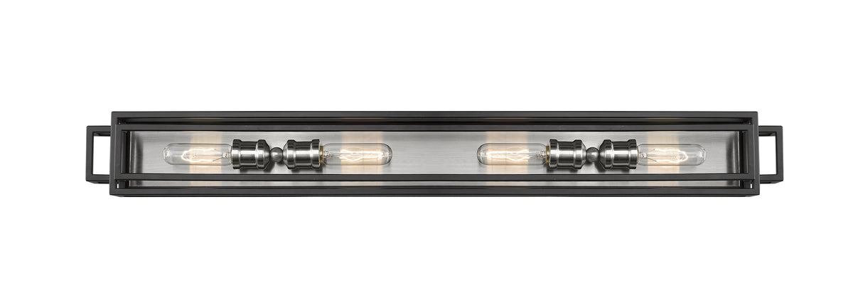 Luminaire de vanité Titania Noir + Nickel brossé, nombre ampoules 4 – vue 4