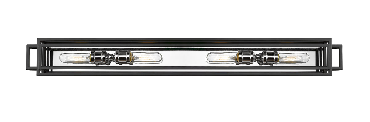 Luminaire de vanité Titania Noir + Chrome, nombre ampoules 4 – vue 4