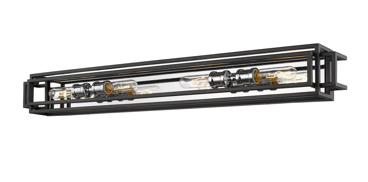 Luminaire de vanité Titania Noir + Chrome, nombre ampoules 4 – vue 5