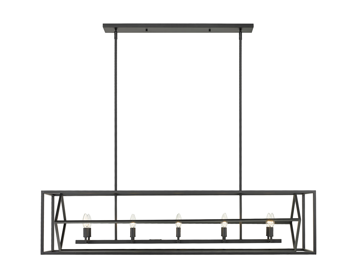Suspension linéaire Euclid Noir mat, nombre ampoules 10 – vue 5