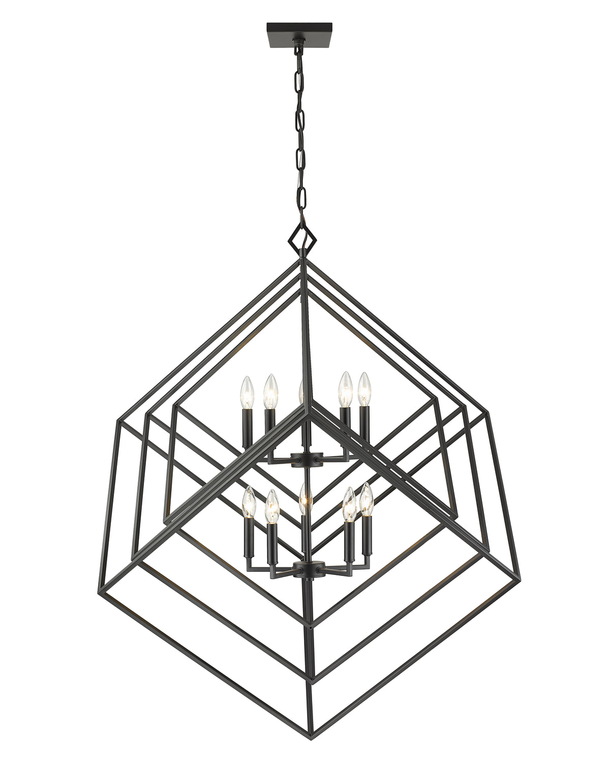 Lustre Euclid Noir mat, 41 1/2" – vue 5