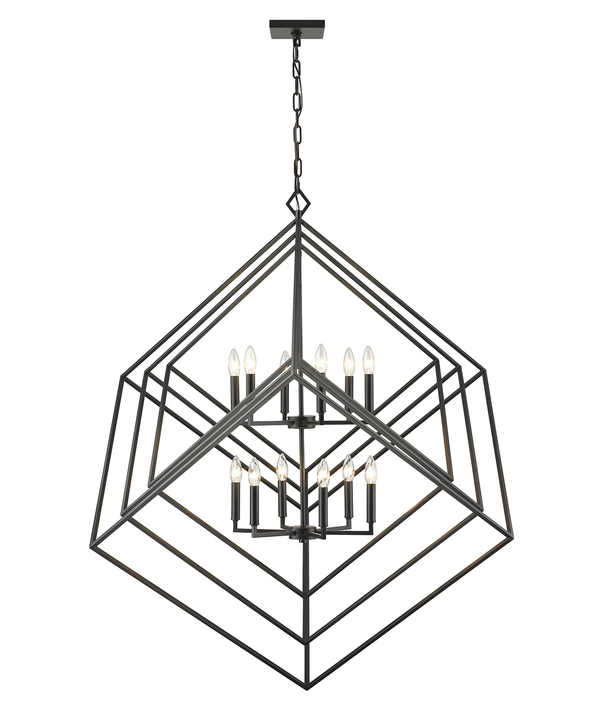 Lustre Euclid Noir mat, 47 1/2" – vue 5