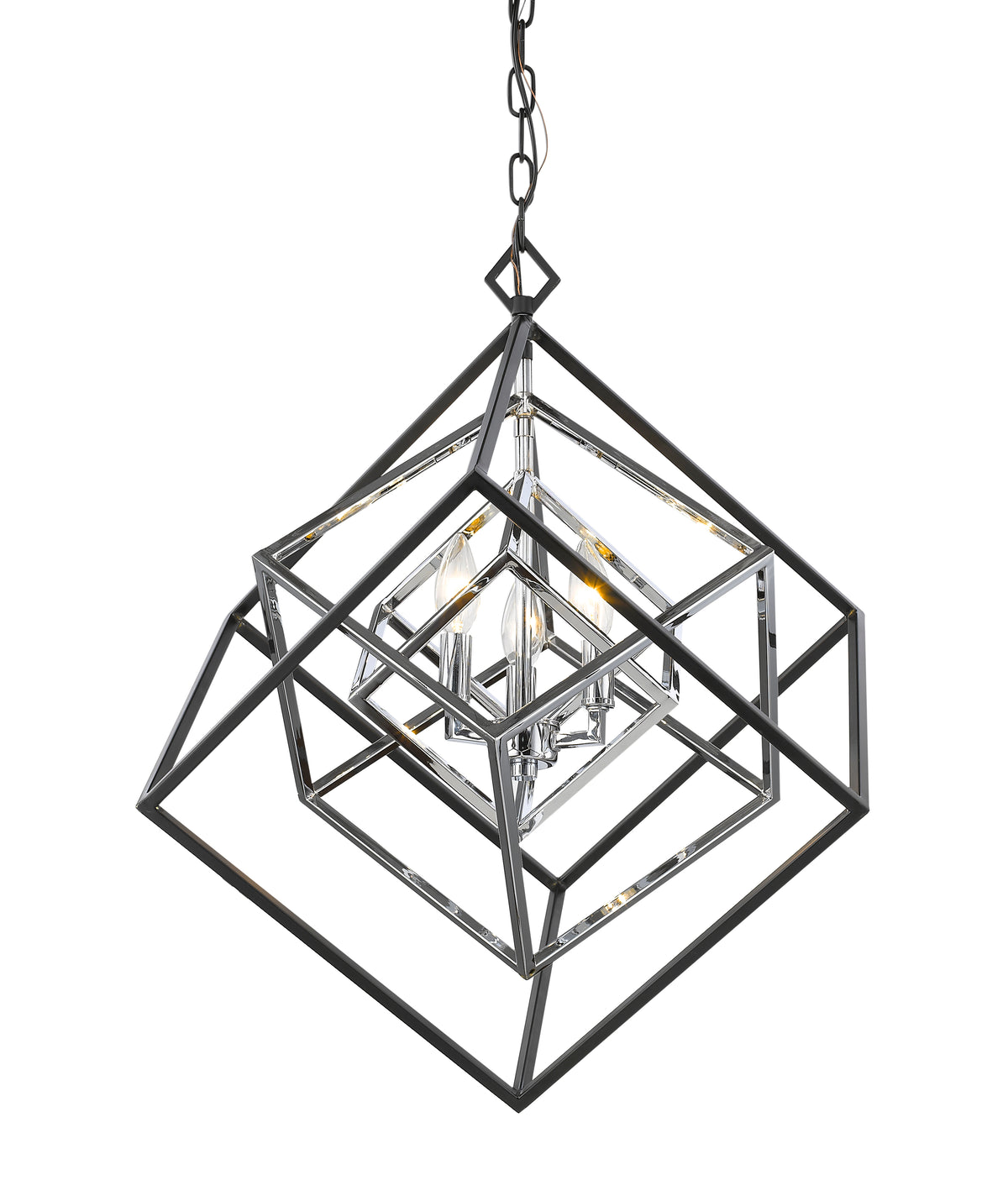 Lustre Euclid Chrome et noir mat, 23" – vue 2