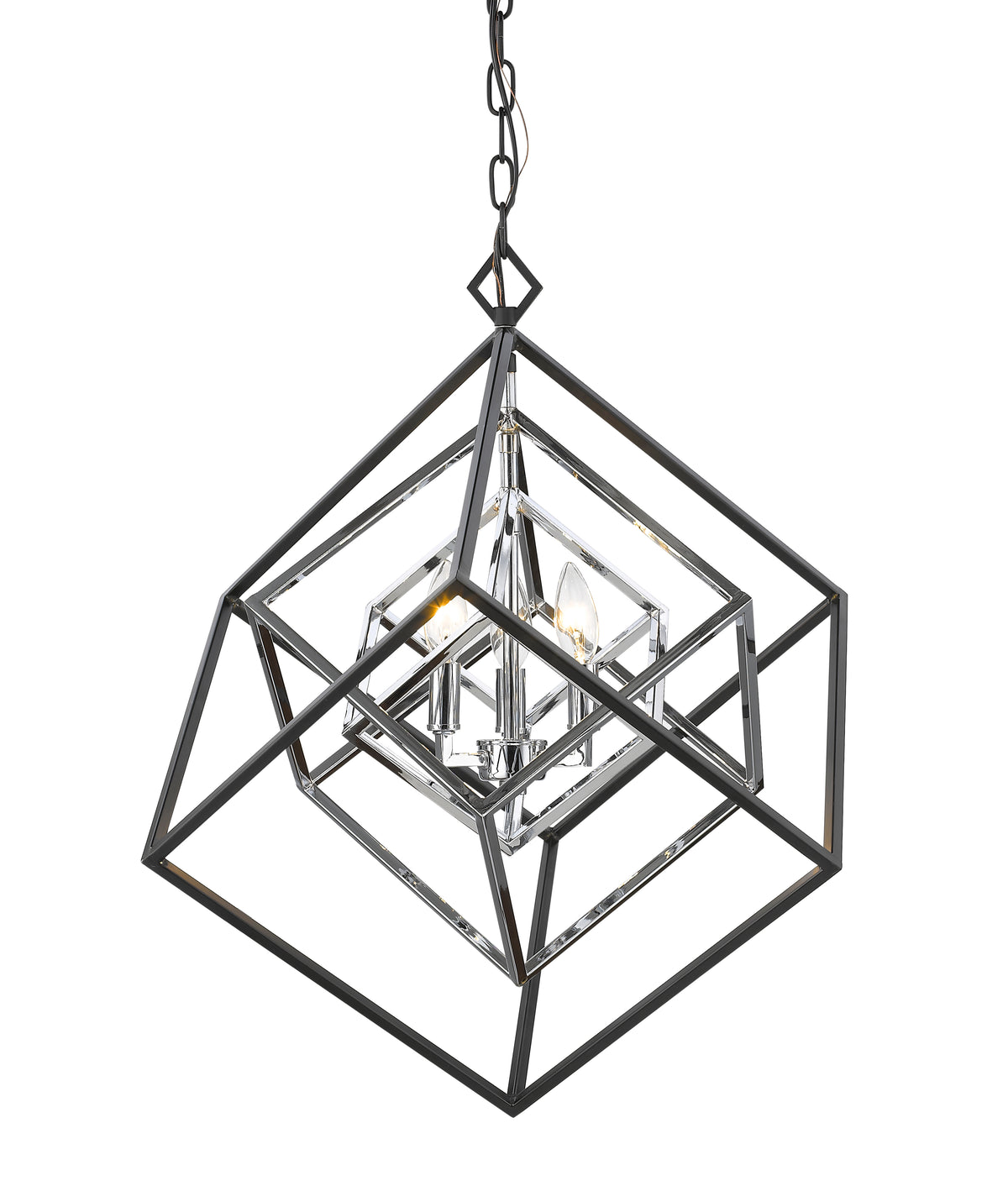 Lustre Euclid Chrome et noir mat, 23" – vue 3