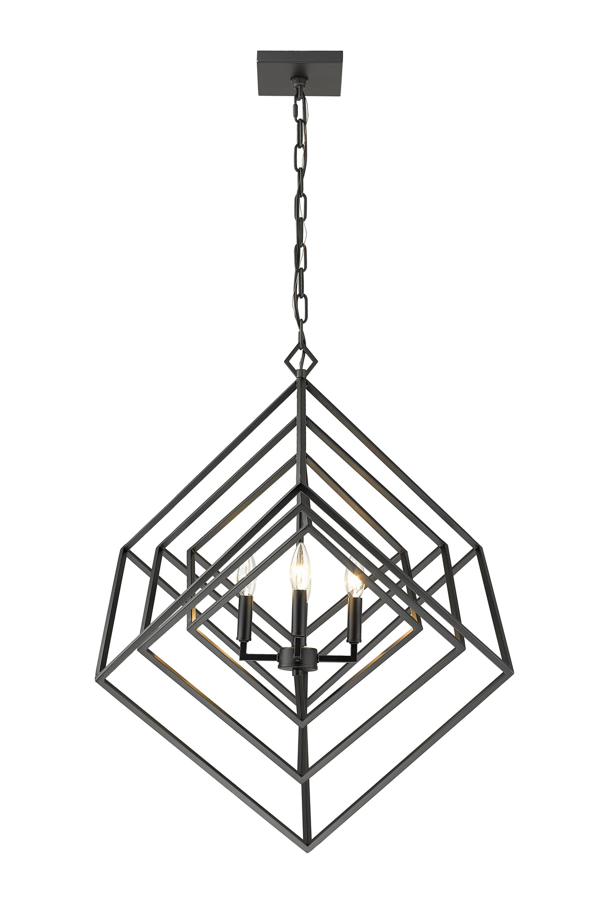 Lustre Euclid Noir mat, 29 1/2" – vue 5