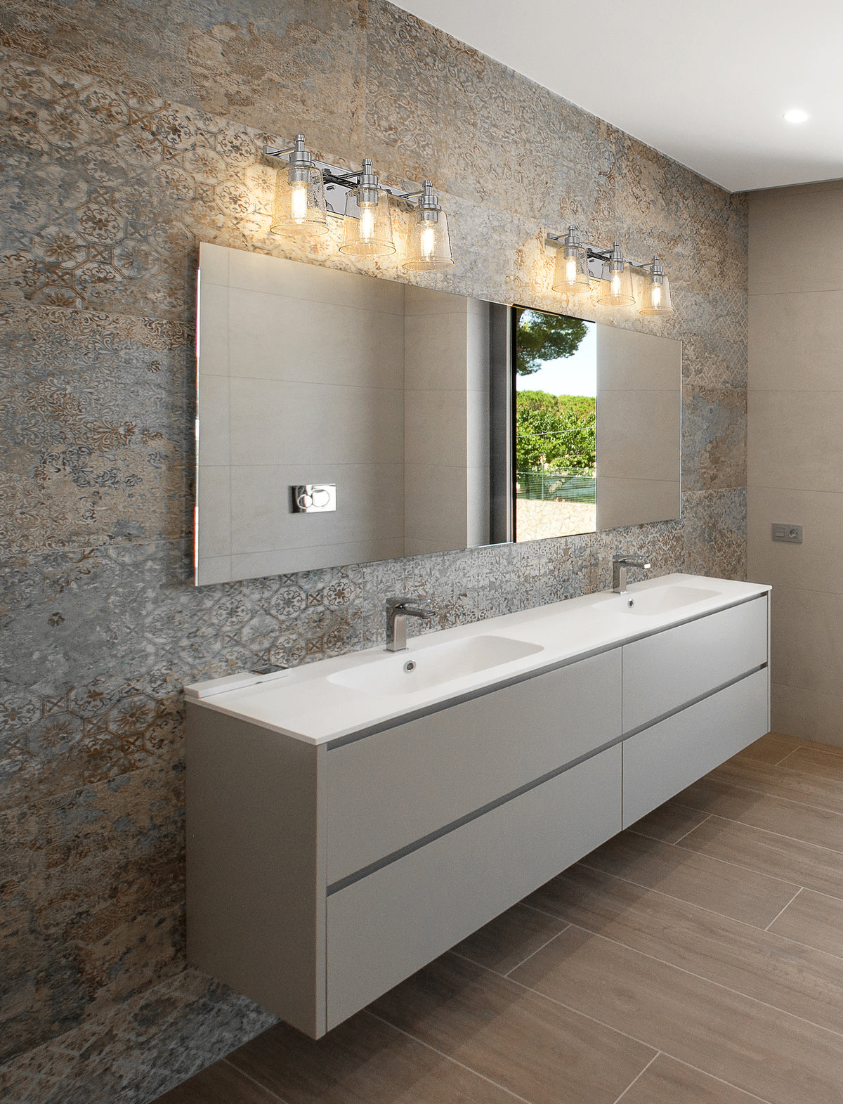 Luminaire de vanité Bohin Chrome, 24" – vue 2