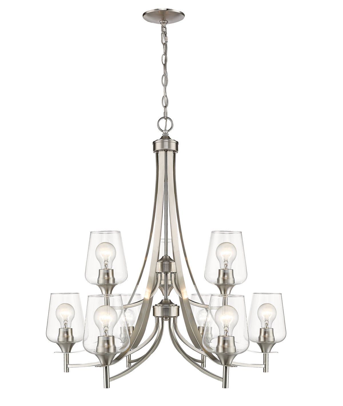 Lustre Joliet Nickel brossé, 31" – vue 4