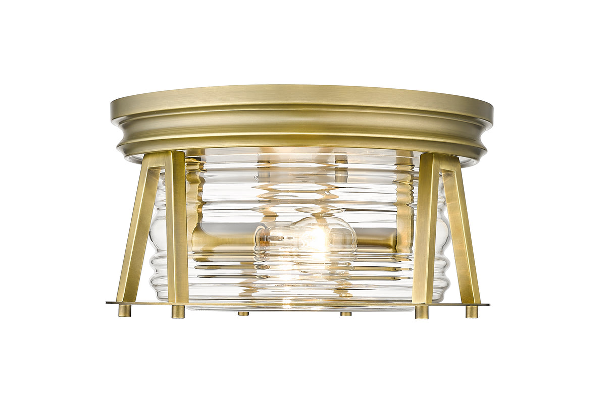 Plafonnier Cape Harbor Laiton frotté, 12" – vue 4
