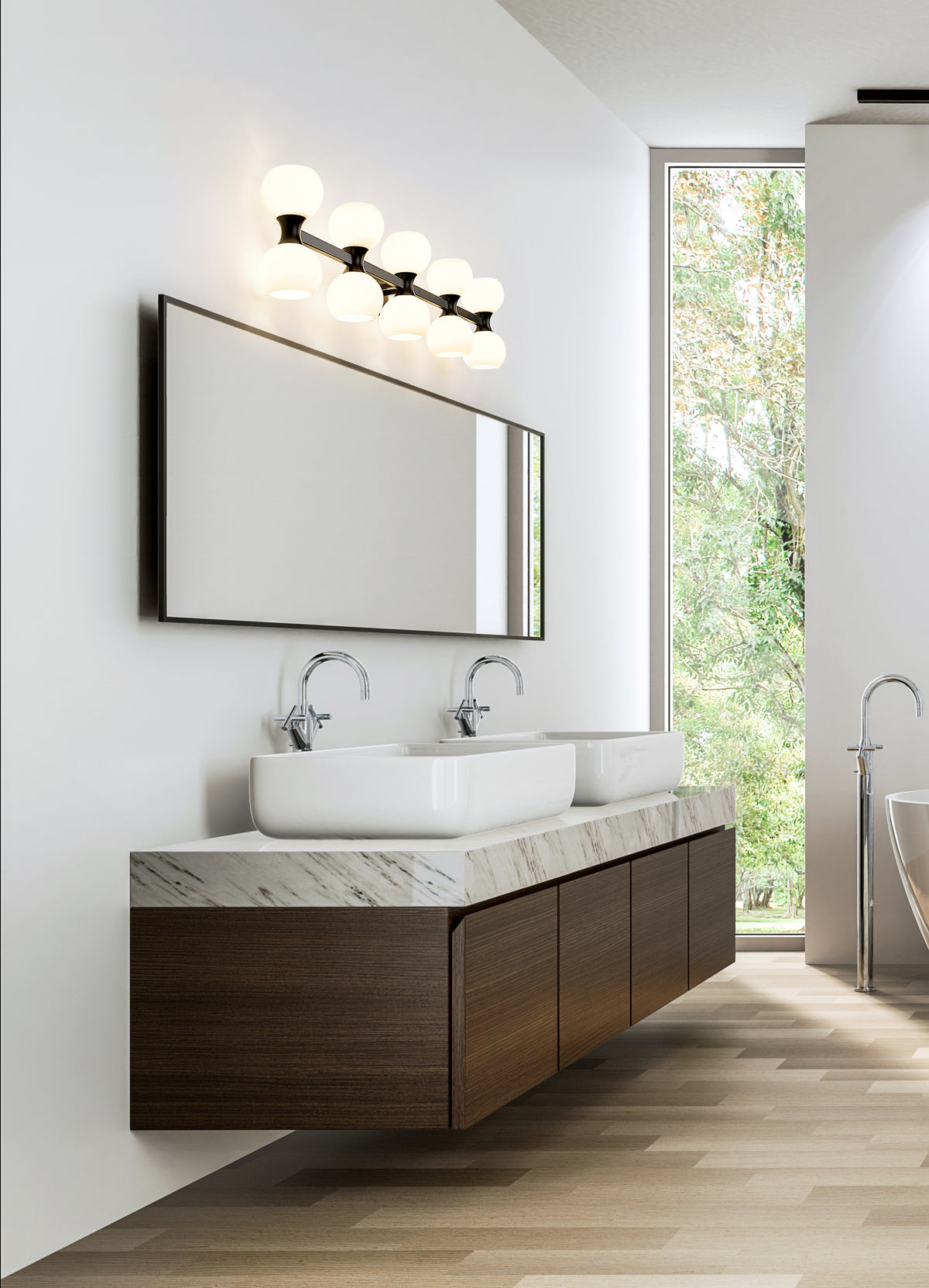 Luminaire de vanité Artemis Noir mat, 45" – vue 2