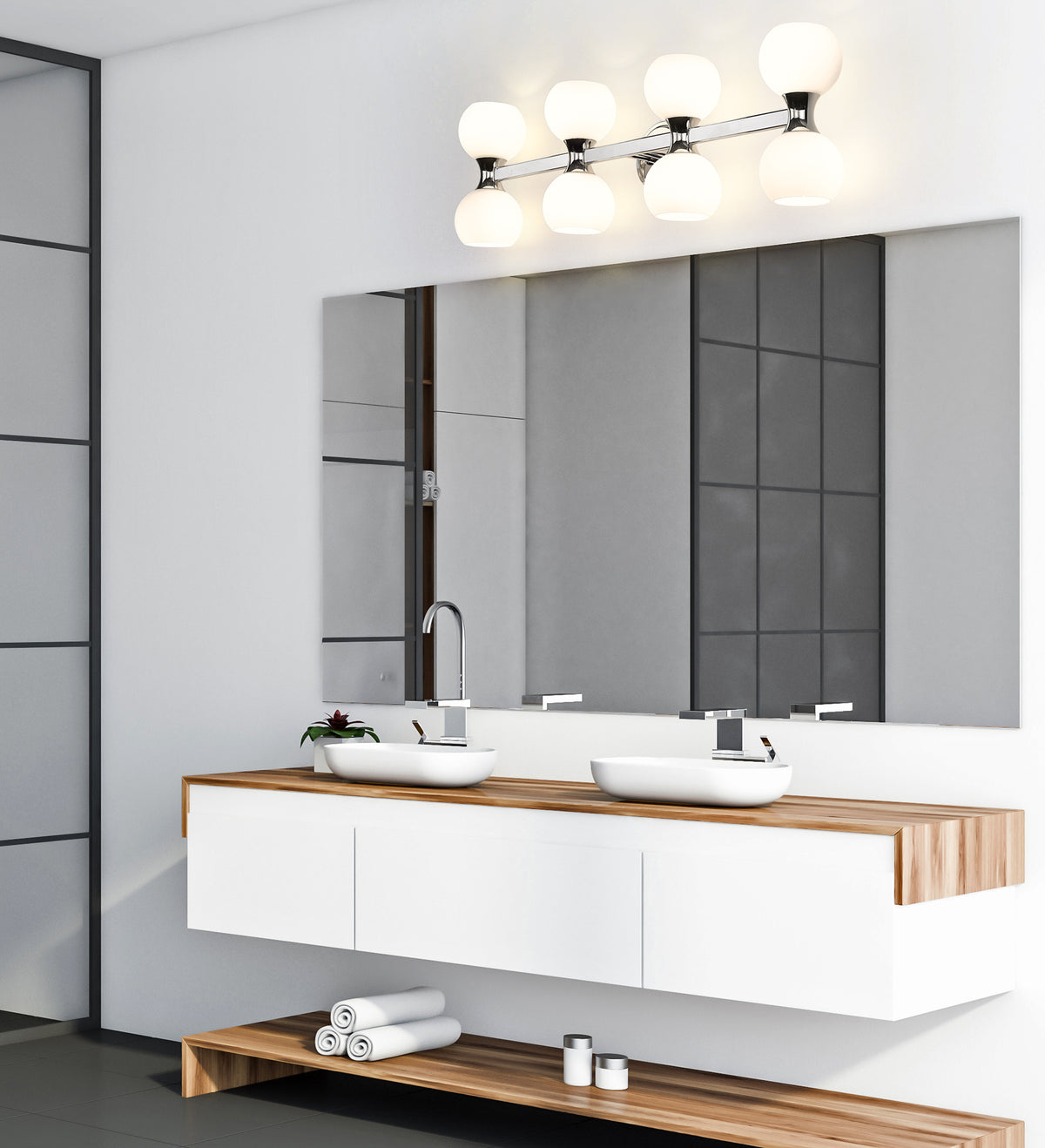 Luminaire de vanité Artemis Chrome, 35" – vue 3
