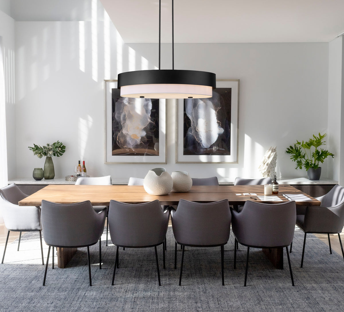Suspension linéaire Counterpoint Noir mat – vue 3