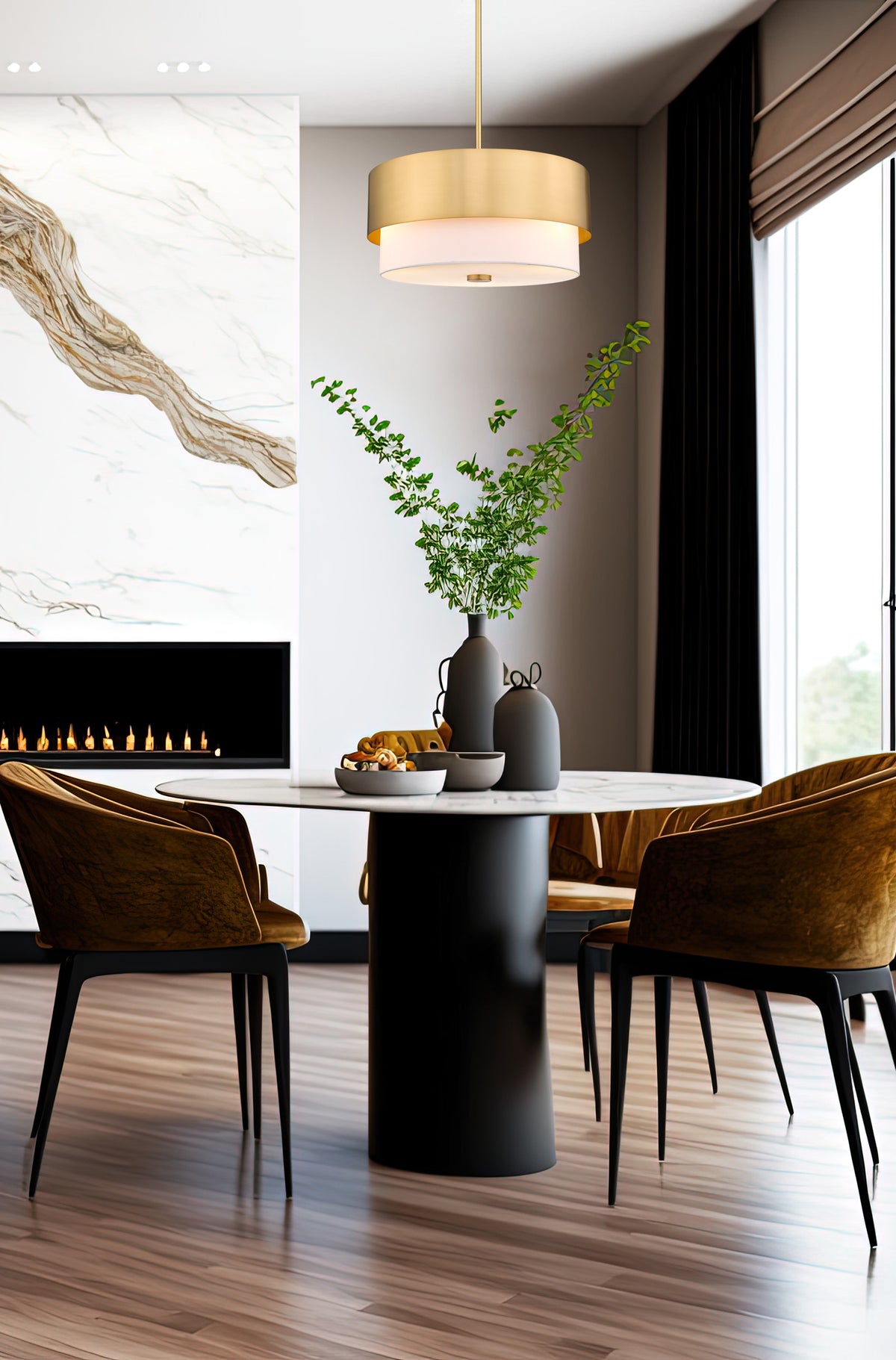 Suspension Counterpoint Or moderne, 18" – vue 3