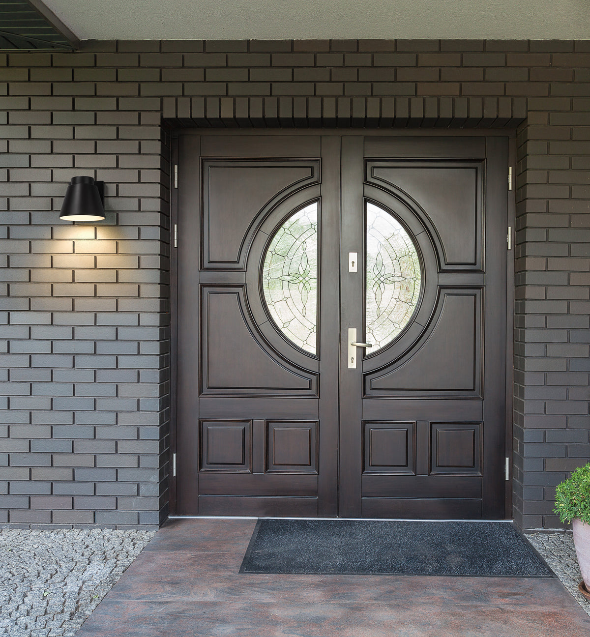 Lanterne murale extérieure Asher Bronze huilé extérieur – vue 2