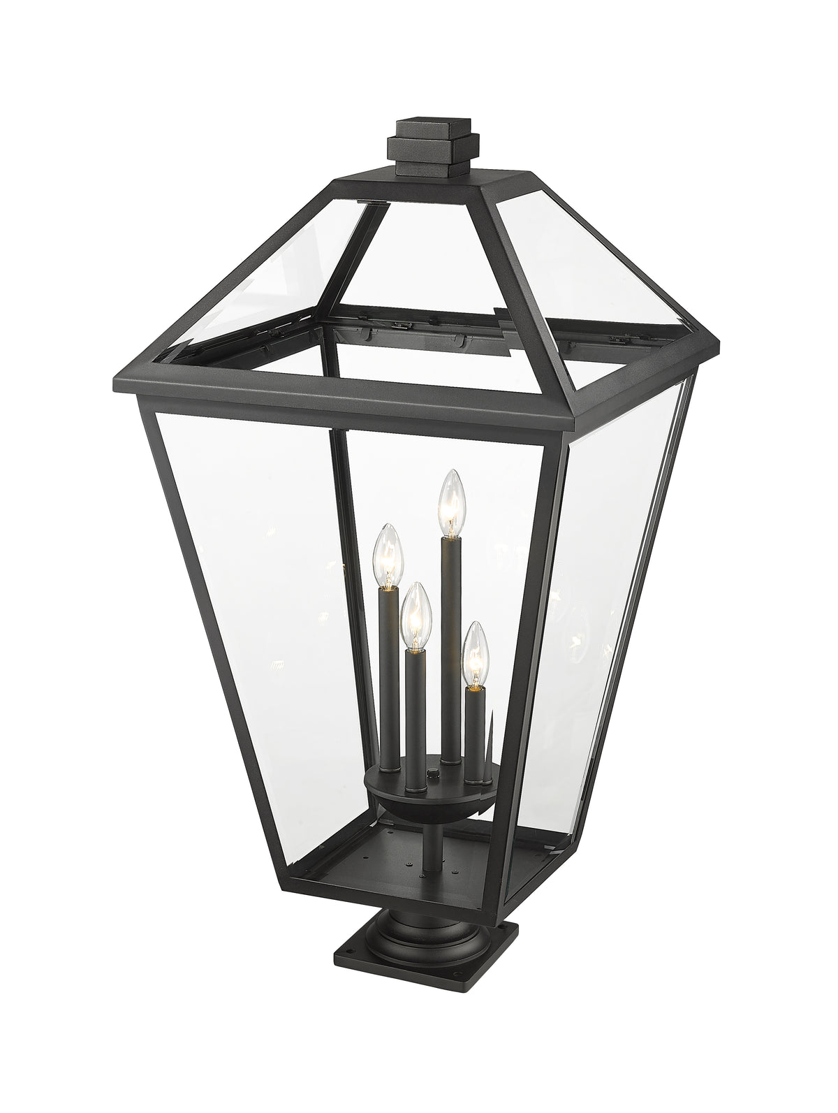 Lanterne extérieure sur socle Talbot Rond, Noir, 19 1/2" – vue 5