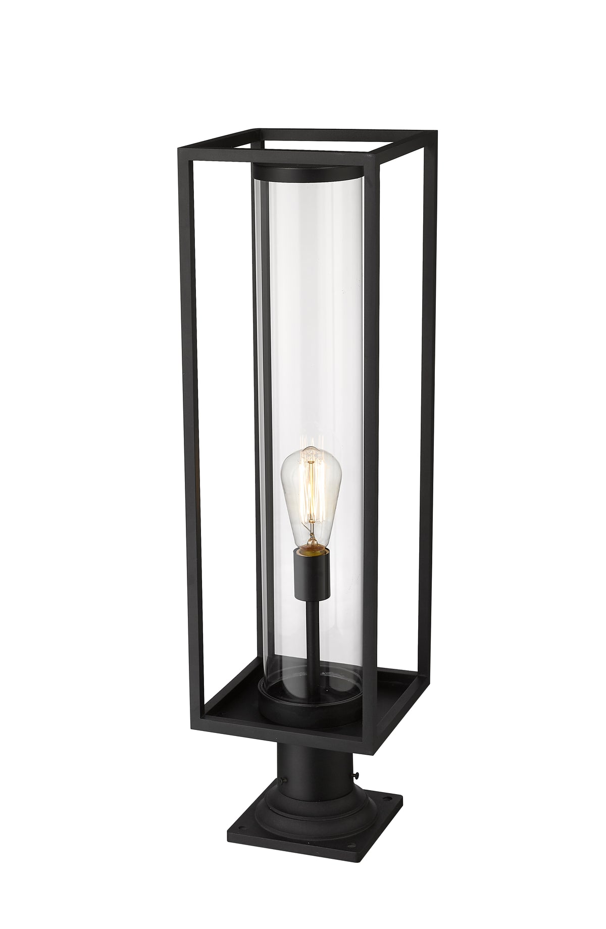Lanterne extérieure sur socle Dunbroch Carré, Noir, 29 3/4" – vue 3