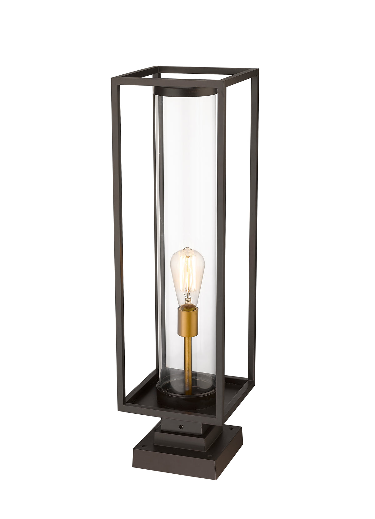 Tête de pôteau extérieure Dunbroch Bronze foncé + Laiton extérieur, 28 3/4" – vue 5