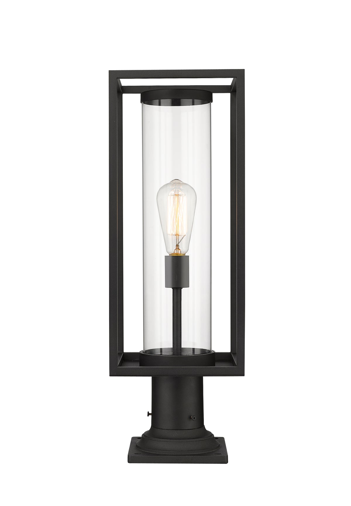 Lanterne extérieure sur socle Dunbroch Carré, Noir, 23 3/4" – vue 4