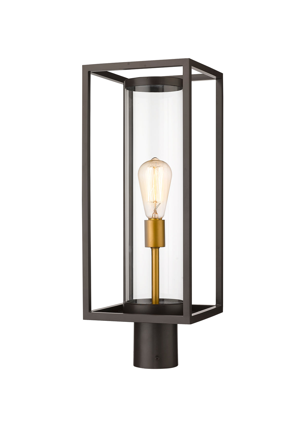 Tête de pôteau extérieure Dunbroch Bronze foncé + Laiton extérieur, 21 3/4" – vue 3