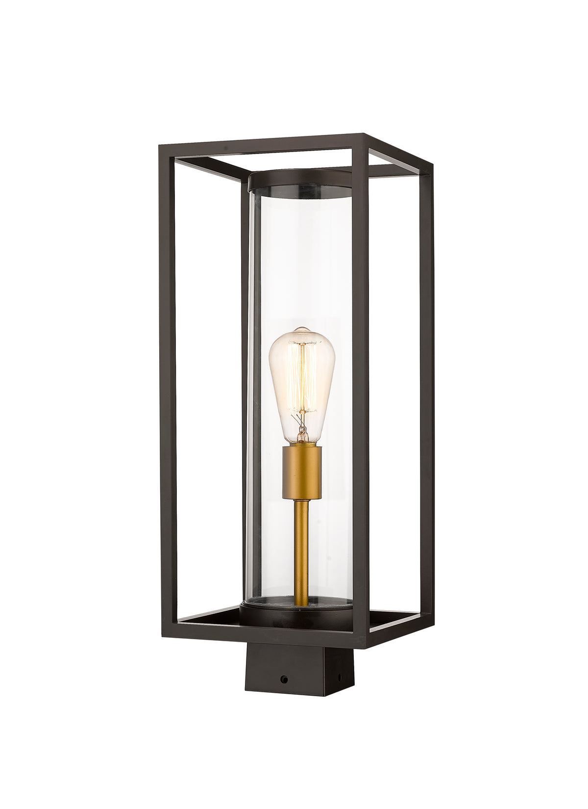 Tête de pôteau extérieure Dunbroch Bronze foncé + Laiton extérieur, 20 1/4" – vue 3