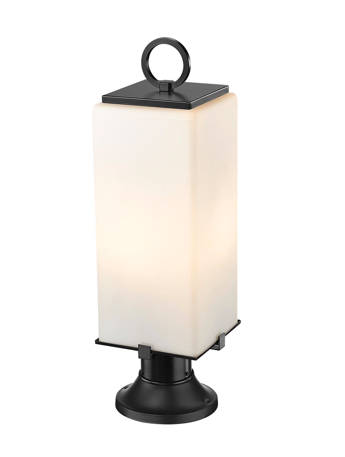 Lanterne extérieure sur socle Sana Rond, Opale blanc, 7" – vue 5