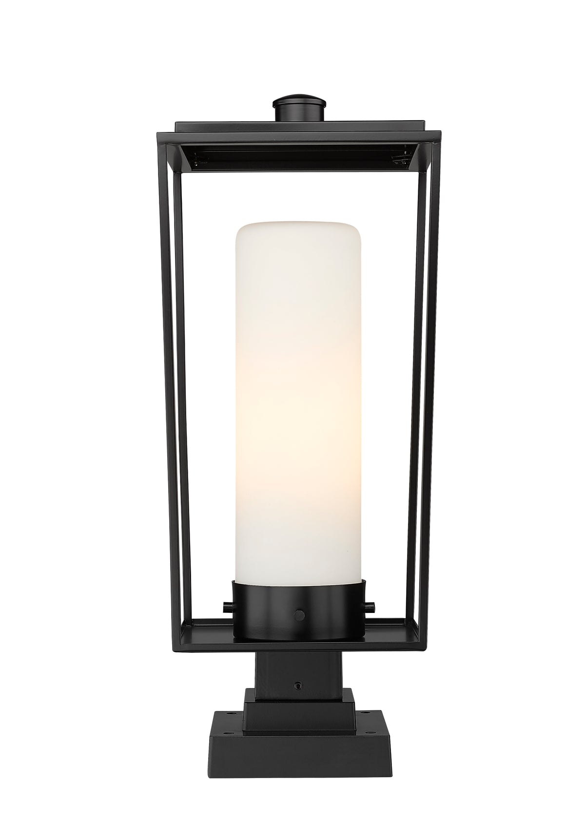 Lanterne extérieure sur socle Sheridan Carré, 10", Opale blanc – vue 4