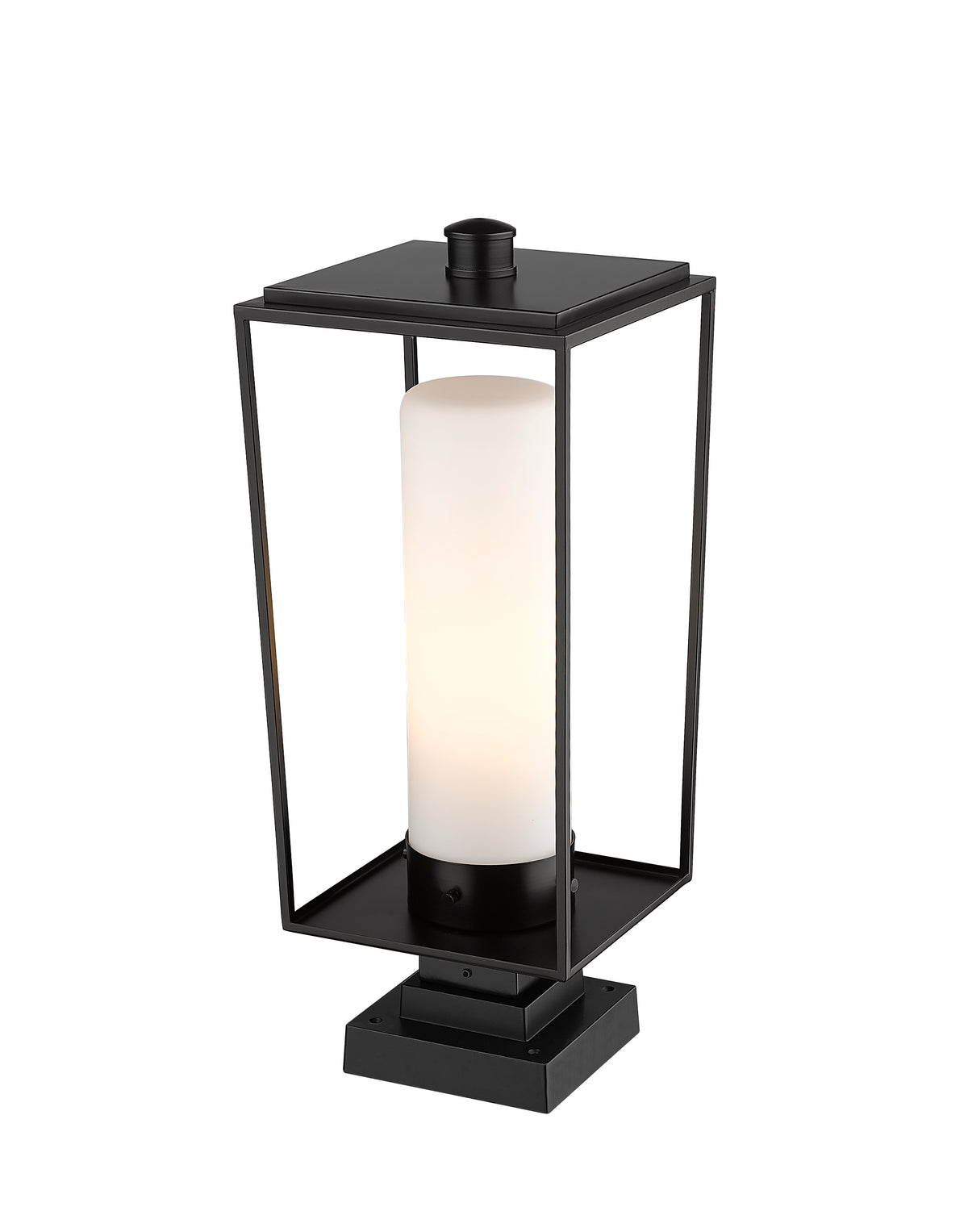 Lanterne extérieure sur socle Sheridan Carré, 10", Opale blanc – vue 5