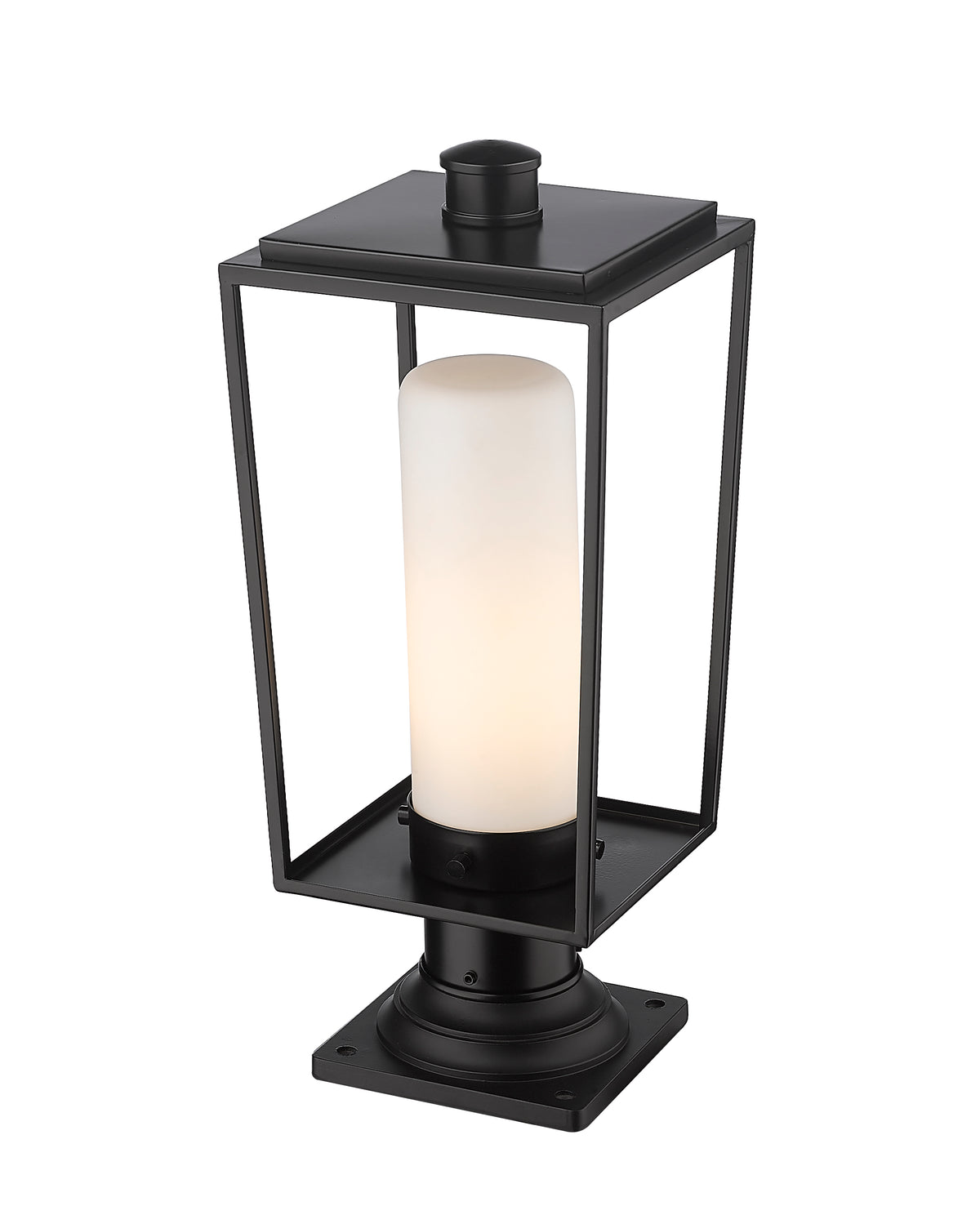 Lanterne extérieure sur socle Sheridan Rond, 8", Opale blanc – vue 5