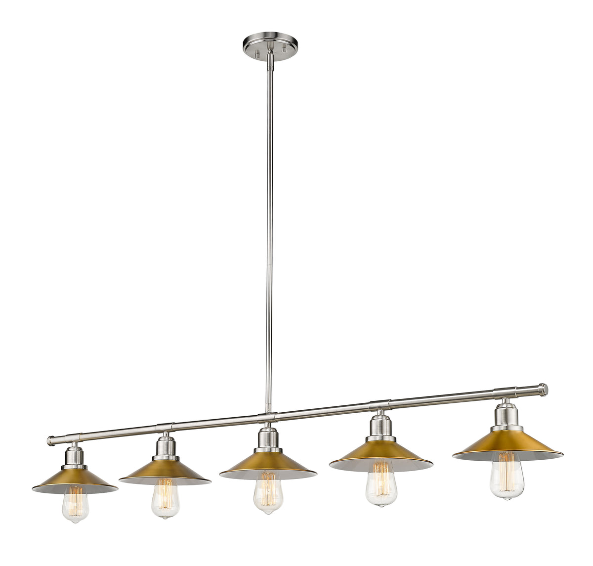 Suspension linéaire Casa Nickel brossé, Laiton usine – vue 3