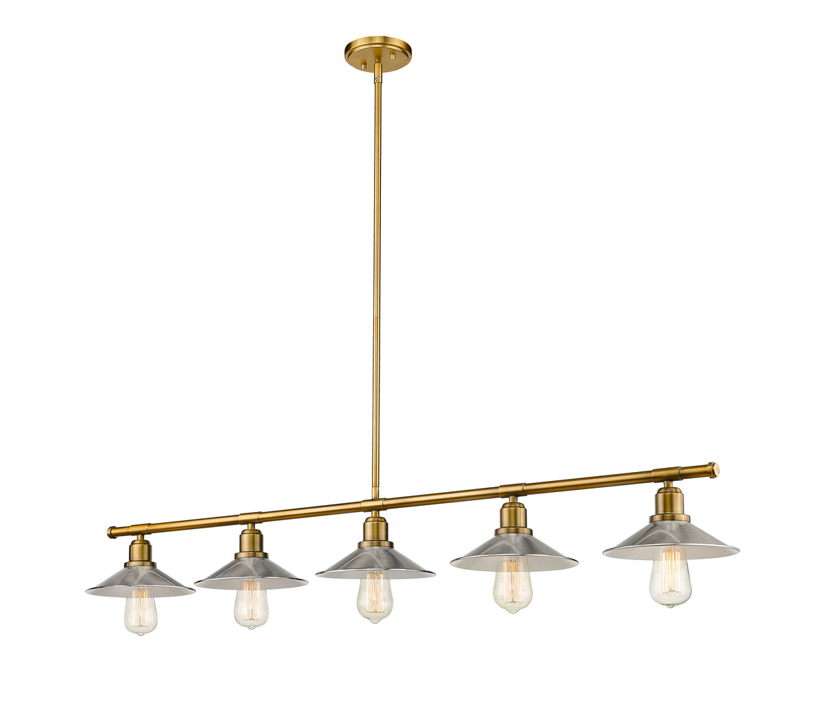 Suspension linéaire Casa Laiton de fonderie, Nickel brossé – vue 3