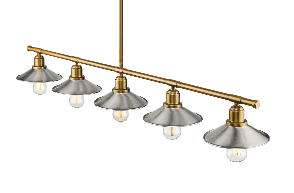 Suspension linéaire Casa Laiton de fonderie, Nickel brossé – vue 4
